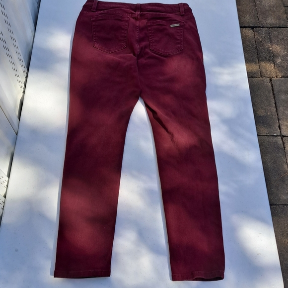 Michael Kors Burgandy Skinny Jean size 8 - Picture 4 of 11